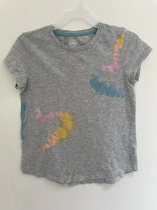 wonder nation Kids Girls Colorful Tie Dye Heart Cotton Blend T-Shirt Gray M 7-8 - Picture 1 of 4