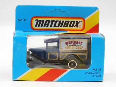 Matchbox Superfast Ford Model A Van Speed Shop 80S MB-38 In Blue Box England - Image 1 of 3