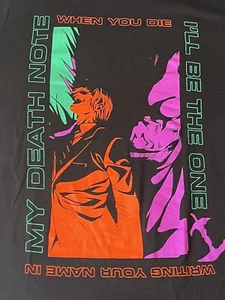Death Note Viz Media Anime Graphic Shirt Adult Size Med M "When You Die..." - Picture 1 of 6