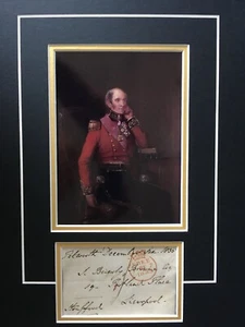 JOHN BYNG - EARL OF STRAFFORD - WATERLOO ARMY OFFICER - EXCELLENT SIGNED DISPLAY - Picture 1 of 1