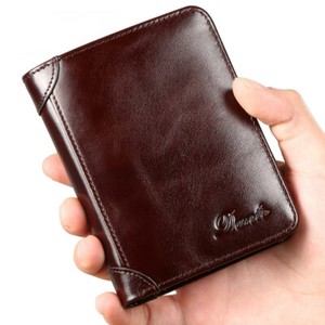 Men's Real Leather Wallet Slim ID Card Holder Minimalism Clutch Purse Billfold
