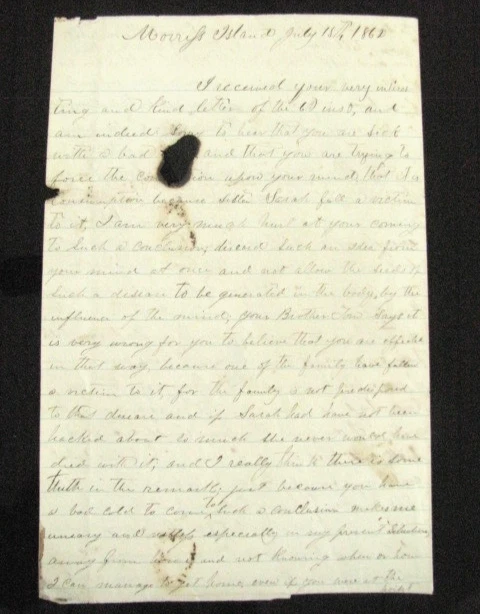 GUERRA CIVIL CAROLINA DEL SUR CARTA CONFEDERADA ISLA MORRIS 1861 Foto 1 de 4