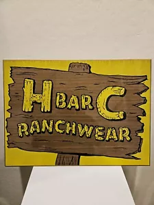Original Vintage H BAR C Ranchwear Display sign - Picture 1 of 5