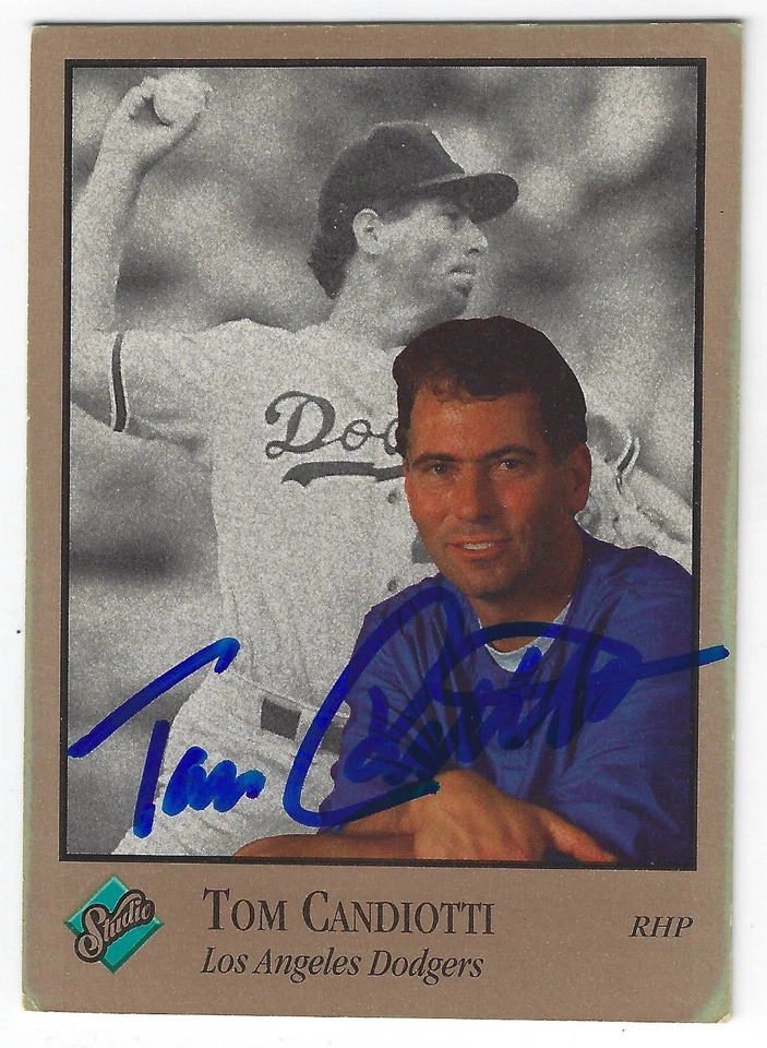 汤姆·坎迪 洛杉矶道奇队 签名 卡 BREWERS 蓝色 JAYS A'S 印度人 — 第 1/1 张图片