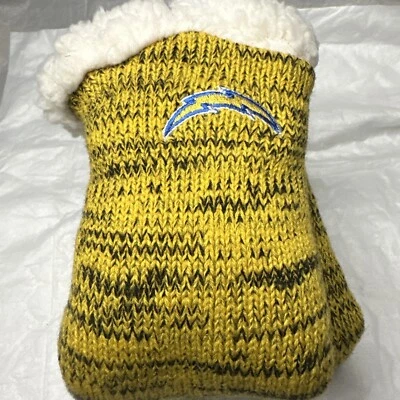 FOCO NFL San Diego Chargers  Logo Footy Slippers Non-Skid Bottom - Image 1 of 3