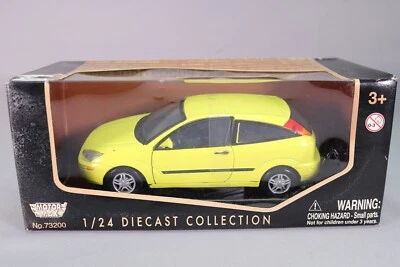 LG431 MOTOR MAX  73200 1/24 1:24 Voiture Ford Focus ZX3 2002 jaune - Photo 1/4