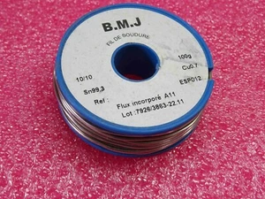 BMJ Schweißdrahtspule bleifrei 100g 10/10 ESP012 1mm Sn99.3 Cu0.7 Fluss A11 - Bild 1 von 1
