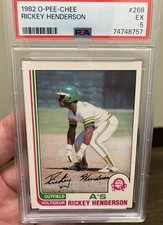 1982 O-Pee-Chee #268 Rickey Henderson PSA 5! Tough OPC - Undergraded- Bold Nice!