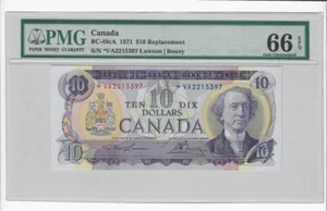 1971 Law/Bou $10 Dollar Repl.Note SN# *VA 2215397 PMG GEM-66 EPQ BC-49cA - Bild 1 von 2