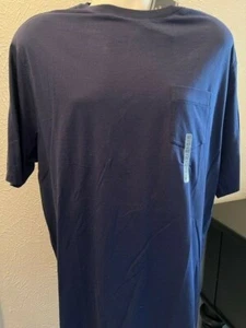 NEW Men's XLT XT XL TALL POCKET T-Shirt Tee Shirt Solid NAVY BLUE $25  - Picture 1 of 1