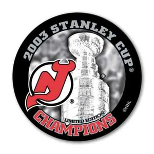 2003 New Jersey Devils Stanley Cup Champions Puck - Picture 1 of 1