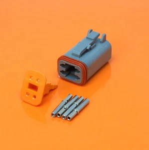 Deutsch DT Series 4 Way Plug Connector Kit DT06-4S C/W Pins & Wedglock DT 06 4S - Picture 1 of 4