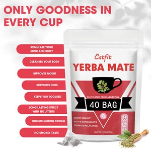 Yerba Magic | Yerba Mate Instant Tea Bags 40 Servings Natural Immune Boost - Picture 1 of 13