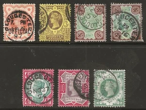 GB 1887 Sammlung viktorianische Briefmarken alle mit GLOUCESTER Stempel/Poststempel, viktorianisch - Bild 1 von 2