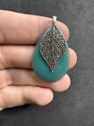 7.8g Vintage Sterling Silver 925 Marcasite & Stone Pendant Jewelry lot T