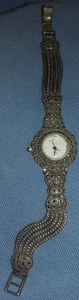 ANTIKE DAMENUHR MARCASITE STERLINGSILBER - Bild 1 von 5