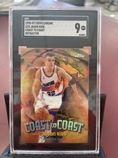 JASON KIDD 1998-99 Topps Chrome Coast to Coast Refractor #CC5 Graded SGC 9
