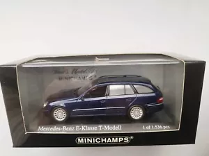 Mercedes-Benz Klasse E T MODEL W211 2003-2006 Blau Met 1:43 Minichamps ¡RARO!¡! - Imagen 1 de 1