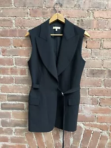 Michael Kors Collection Giacca Donna Senza Maniche, Taglia 8, Nero 100% Lana Italia - Foto 1 di 9