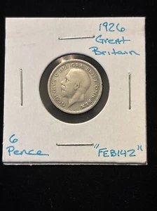 1926 Great Britain 6 Pence Silver “Feb142” Six Pence For Your Shoe Uk England - Picture 1 of 17