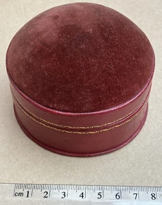 Vintage rot Leder Pin Kissen Nähen/Nadel/Schmuck Box! - Bild 1 von 4