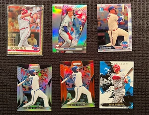 33x Rhys Hoskins 2019-21 Topps Bowman Prizm Chrome Refractor SP Silver #d/ Lot - Picture 1 of 4