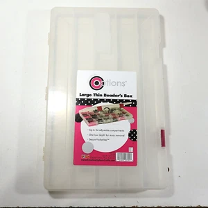 Creative Options Large Thin Beaders Box 14" x 9" x 2" Missing One Latch - Picture 1 of 6