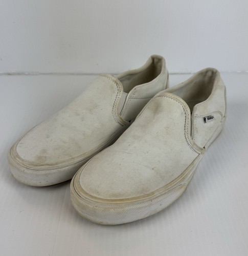 Scarpe Vans donna 8 5 sneakers classiche skate slip on basse 721356 tela bianca