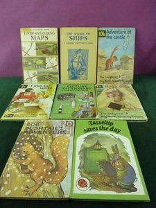 vintage 8 Random  Ladybird books Bob , Tasseltip , Play with us , Dictionary , - Picture 1 of 1