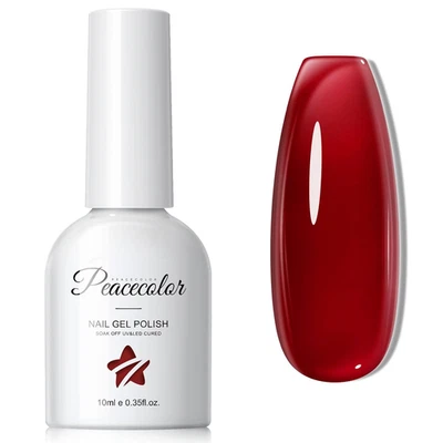 Jelly Gel Nagellack Transparent Dunkelrot UV LED 10ML Langlebig Nagelstudio DIY