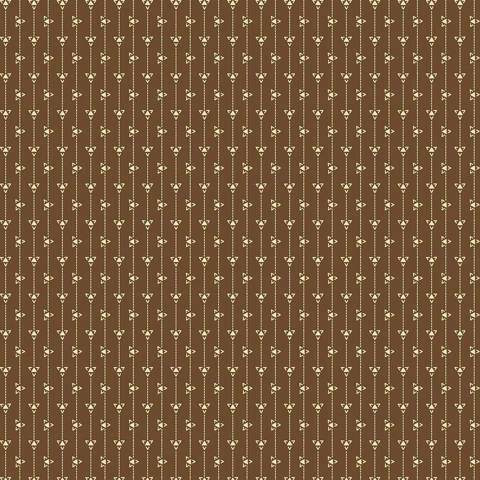 Tela de algodón reproducción años 1800 necesidades de costura 1353 rayas marrones Foto 1 de 1