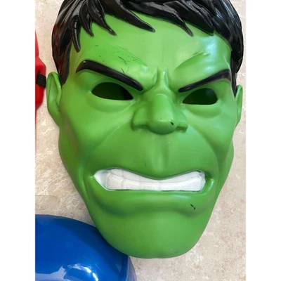 CHILD MARVEL THE HULK FACE HALLOWEEN MASKS COSTUME NEW ***FLAWS*** - Image 1 of 4