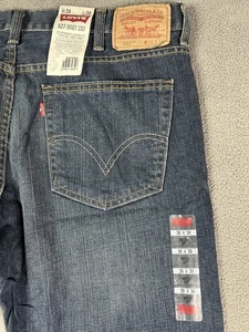 Pantalones de mezclilla para hombre Levi's 527 corte bota azul oscuro W38 L30 nuevos con etiquetas - Imagen 1 de 6