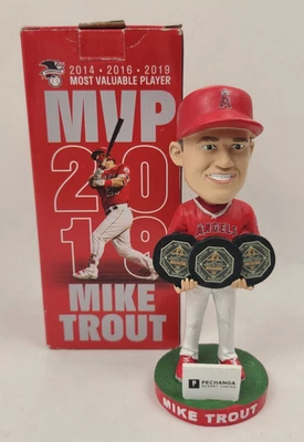 Mike Trout 3x A.L. Jugador Más Valioso Bobblehead Los Angeles Anaheim Angels Béisbol 2021 SGA Foto 1 de 4
