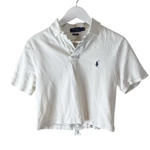Polo by Ralph Lauren weißes Cropped Piqué Polo Größe Small Preppy Old Money - Bild 1 von 5