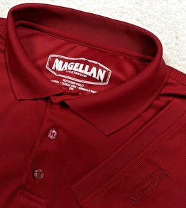 Magellan Polo Shirt Mens XXL Red Waffle Knit Performance Quick Dry No Wrinkle - Picture 1 of 13