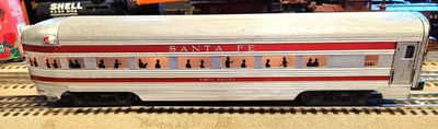 Lionel 2561 Santa Fe Vista Valley Red Stripe Aluminum Observation Car IN OB. - Image 1 of 4