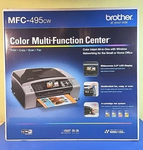 Brother All In One Color Multifunction MFC-496cw BRAND NEW! Printer Scanner Fax - Picture 1 of 8