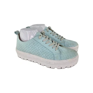 Patrizia by Spring Step platform sneakers US 10 Blue Suede Dot Lace-Up Shoes  - Picture 1 of 12