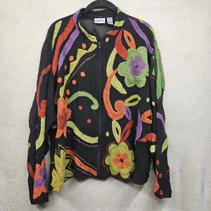 Chicos Damen Bluse mit Knopfleiste und Shear bestickt mehrfarbig  - Bild 1 von 13