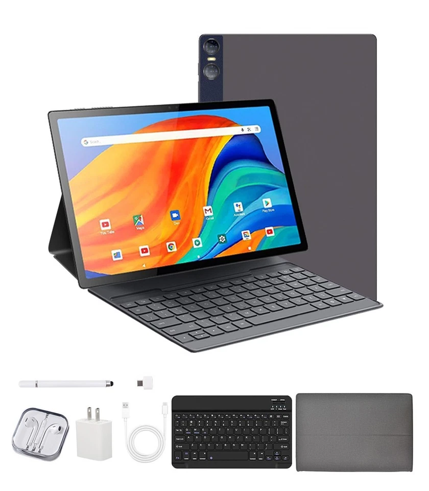 Tablet PC 11 inch 16G RAM 1TB ROM  Android13 Wifi 4G/5G Dual SIM Bundle Keyboard - Image 1 of 4