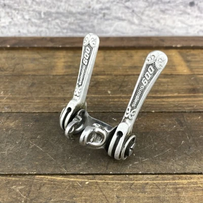 Palanca de cambios tubo descendente Shimano 600 de colección fricción arabesca 2x abrazadera sin perno Foto 1 de 4