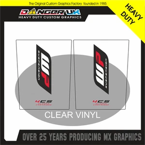 MOTOCROSS MX OBERE GABEL GRAFIK AUFKLEBER STICKER SCHUTZ KLAR WP 4CS - Bild 1 von 1