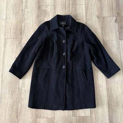 London Fog женщин шерстяная смесь пальто черный размер 1 X зимние повседневные официальный - Изображение 1 из 4