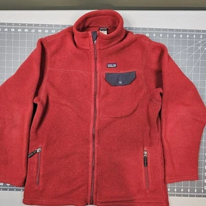 Patagonia Synchilla Jacket Boys Xxl Red Full Zip Preppy Outdoors Hiking School - Picture 1 of 15