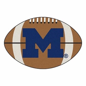 NCAA Michigan Wolverines Football Shaped RUG Mat 32" x 20" Front Door Garage - Picture 1 of 1