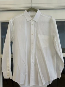 Saint Laurent Paris Men's Distressed Casual Shirt White - 15/38 - Picture 1 of 7