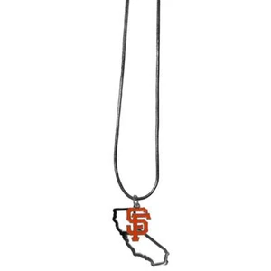 San Francisco Giants 22 Inch State Shape Charm Necklace [NEW] MLB Neck Bracelet - Picture 1 of 1