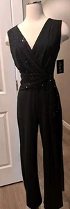 Alexa B Jumpsuit Party Dress  Black Color Size 4 - Picture 1 of 6