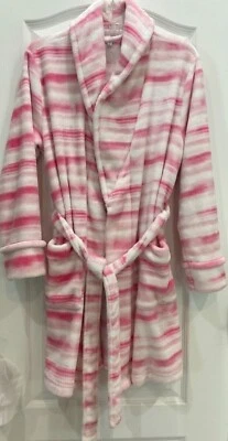 Bata Sonoma Mujer Talla Pequeña Rosa Tonos Blanco Interior Corbata Bolsillos con Cinturón 155 Foto 1 de 4